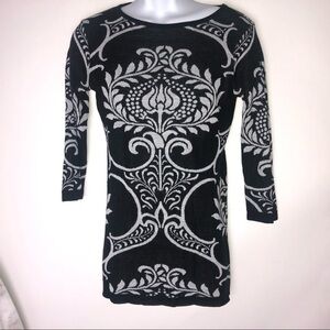 Allison Brittney Black‎ White Sweater Women's Medium